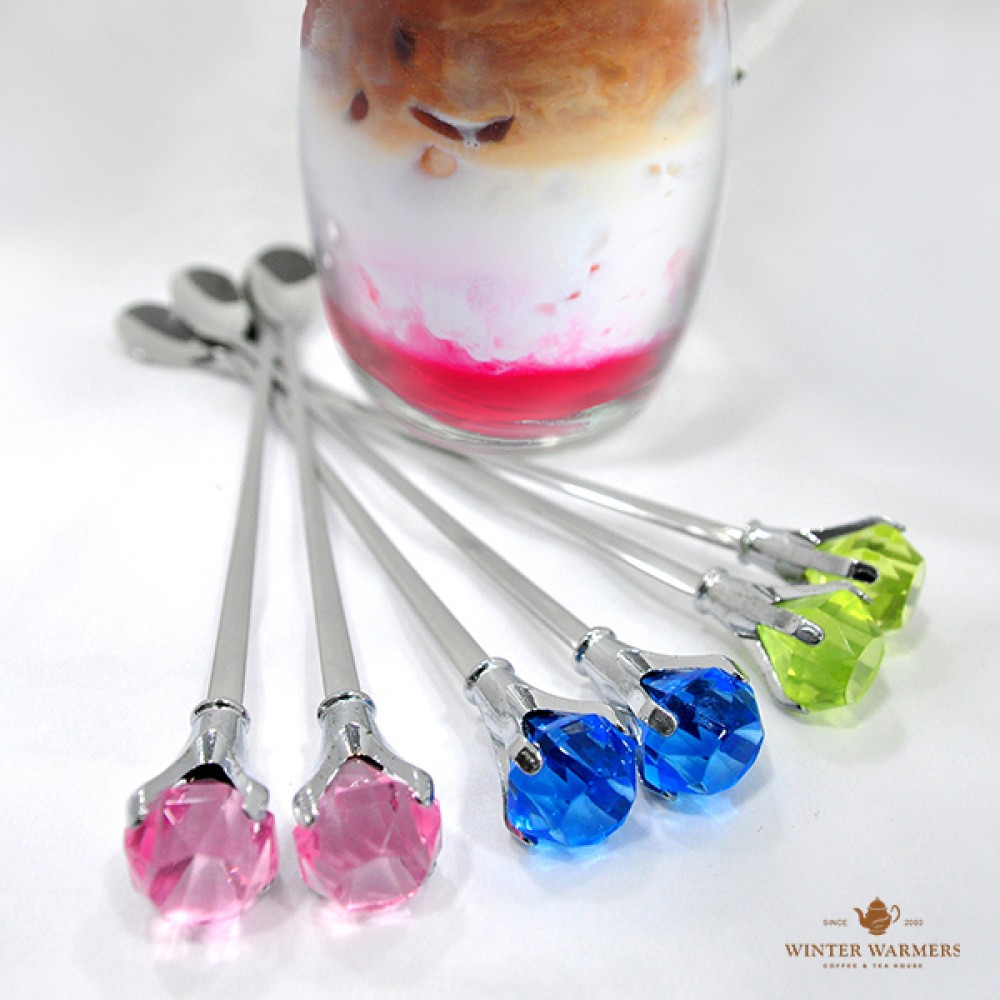Xcellent Sales -Diamond shape Long Spoon for Fruit Tea Jug Sudu Panjang Berlian untuk jag Buah-buahan 钻石长汤匙