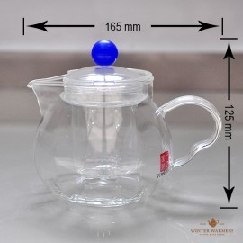 Heat resistant Herbal Tea Clear Glass Teapot (600ml)