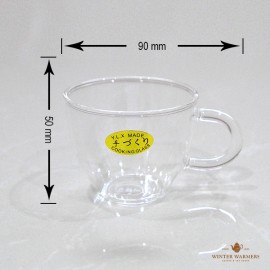 Heat resistant Herbal Tea Clear Glass Cup x 2 cups